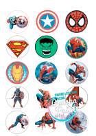 Jestive-slike-za-mafine-i-medenjake-Spajdermen-,-Hulk,-Kapetan-Amerika