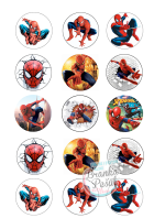 Jestive slike za medenjake, mafine, mini krofnice, popse- Spajdermen